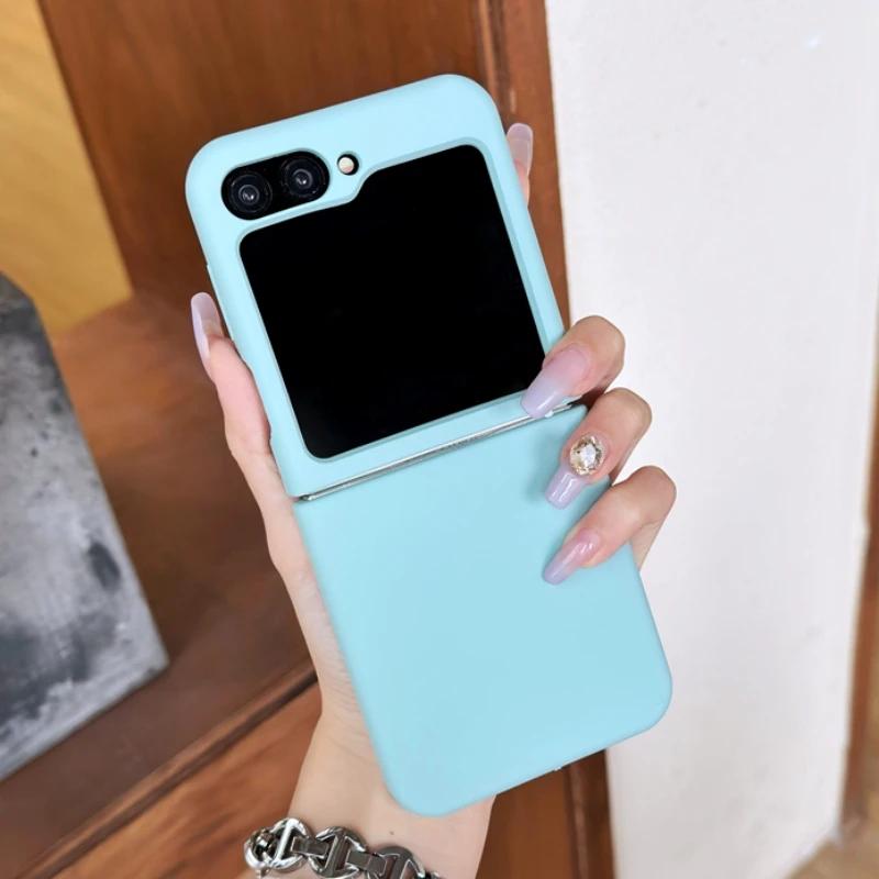 

Для Samsung Z Flip 6 Флуоресцентный цвет Жидкий силиконовый чехол Для Z Flip 5 6 Ударопрочный Матовый бампер Для Galaxy ZFlip6 Чехол-конфета For Samsung Z Flip 6