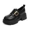 Fashion Muffin Thick-soled Round Head Wind Breathable One-pedal Women's Small Leather Shoes Single Shoes