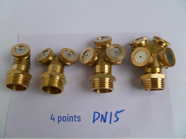 

Медная форсунка-распылитель тумана DN15 для сельского хозяйства для полива газона, охлаждения и пылеудаления Single Nozzle