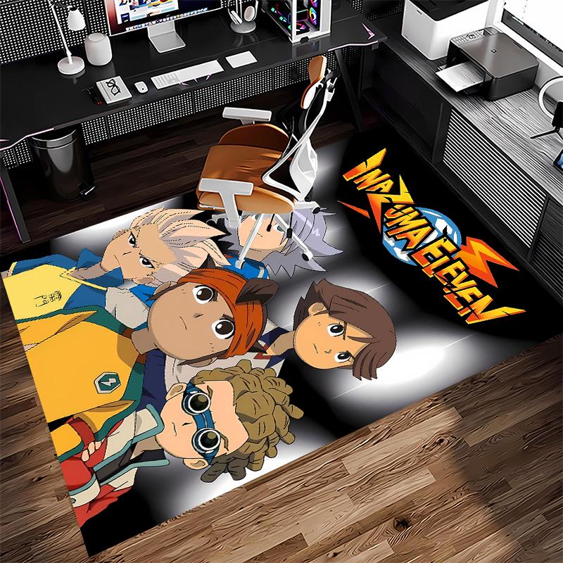 1pc Inazuma Eleven Print Area Rug - Soft,Washable Non-Slip Indoor Mat for Office Chairs,Living Room,Home Office Decorative Rug