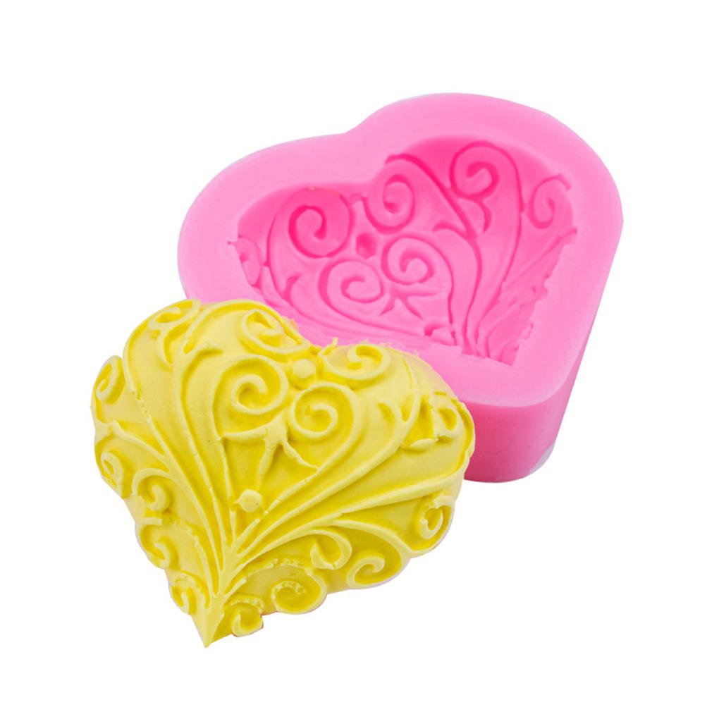 Heart Fondant Biscuit Cookie Mold Home Washable Sugarft Chocolate Silicone Mould Baking Tool Kitchen Gadget Accessory