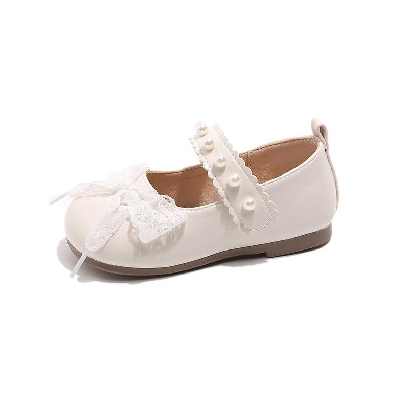 

Кожаная обувь для девочек 2025 весна и осень новая детская обувь для выступлений кружево бант зарубежный стиль туфли принцессы туфли для малышки 21-25 yards, 5 pairs in one hand