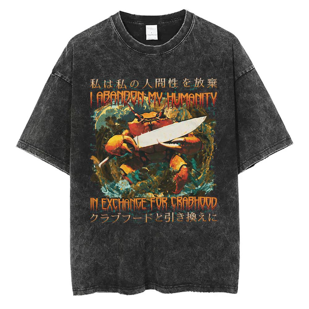 Ich will einen perfekten Körper Ich will eine perfekte Seele T-Shirt Lustige Capybara im japanischen Stil Vintage-gewaschenes T-Shirt Herren Oversized T-Shirts Oberteile