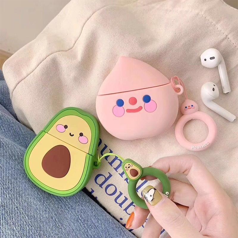 Cute Cartoon Silicone Bluetooth Wireless Earphone Case for Apple AirPods Protective Cover