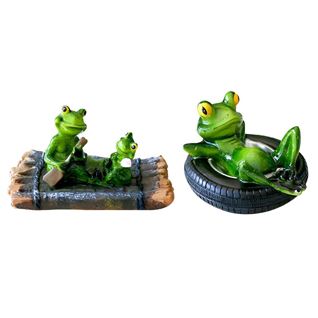 Frog Statue Can Float on Water Pond Decoration Artwork Cute Resin Animal Sculpture for Pool Walkway Porch Indoor Outdoor Yard