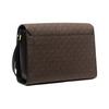 Michael Kors Mk Mimi Monogram Cutout Metal Logo Flap Coated Canvas Shoulder Crossbody Bag Medium Women Bags Brown Black 35T2G8IM2B-BROWN/BLK