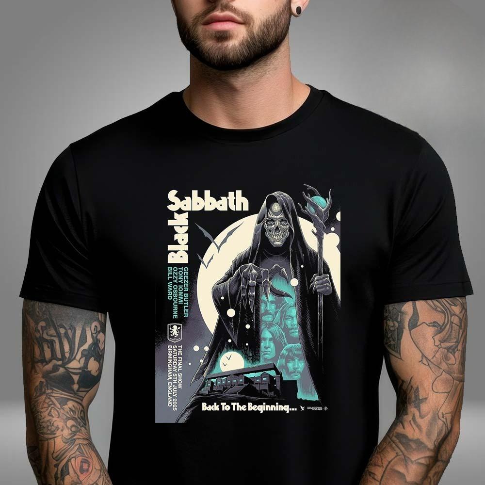 Black Sabbath Финальное Шоу Возвращение к Началу в Бирмингеме, Англия 5 июля 2025 года Унисекс Футболка S