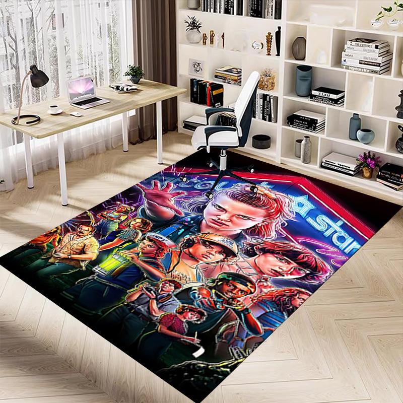 1pc Stranger Things Upside Down Carpet for Playroom Bedroom Living Room Sofa Home Decor,kids Game Area Rug Non-slip Floor Mat Y72985