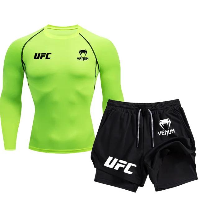 UFC Double Layer Long Sleeve Sports Training Set for Outdoor Running