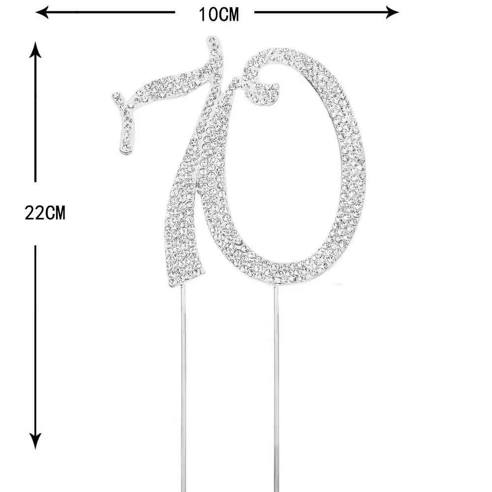 25 Cake Topper Glitzernde Kristall-Strasssteine Cake Topper Kuchen Dekoration für 25. Geburtstagsfeier oder oder 25. Hochzeitstag