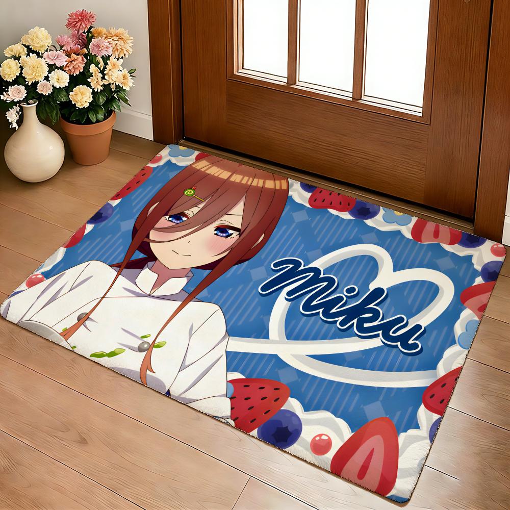 Anime Hot Q-Quintessential Q-Quintuplets Floor Mat Cozy Flannel Soft Thick Non-Slip Mat  Living Room Bedroom Kitchen Decor Rugs