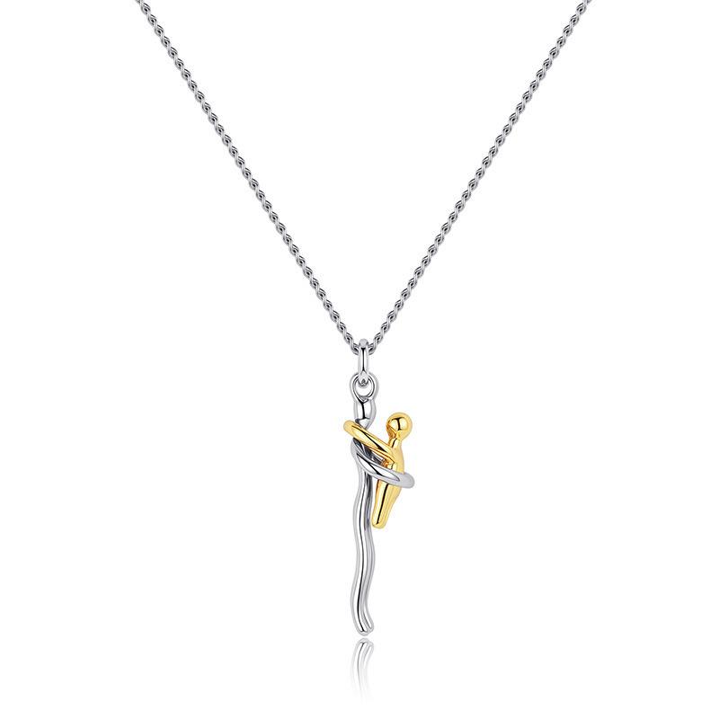 

Creative Personality Mother Child Embrace Pendant Necklace for Women Men Mother s Day Father s Day Commemorative Gifts Jewelry