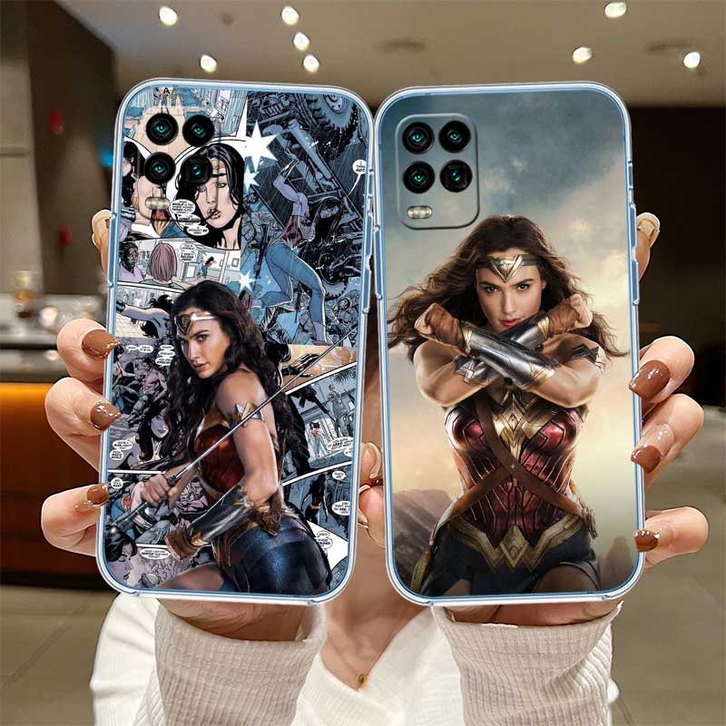 RE64 Wonder Woman Transparent Phone Case for Motorola Moto G7 G8 G9 G84 G85 G73 G24 G15 Z2 Play Power Plus