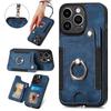 Anti-theft Wallet Finger Ring Holder Magnetic Flip Leather Case For iPhone 15 14Plus 13 12 11Pro XSMax /Samsung S23 S22 S21 S20 Ultra Plus A14 A54 A53