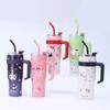 New 40oz Jumbo Ice Buster Cup with Handle and Straw – High-Value Car Essential
