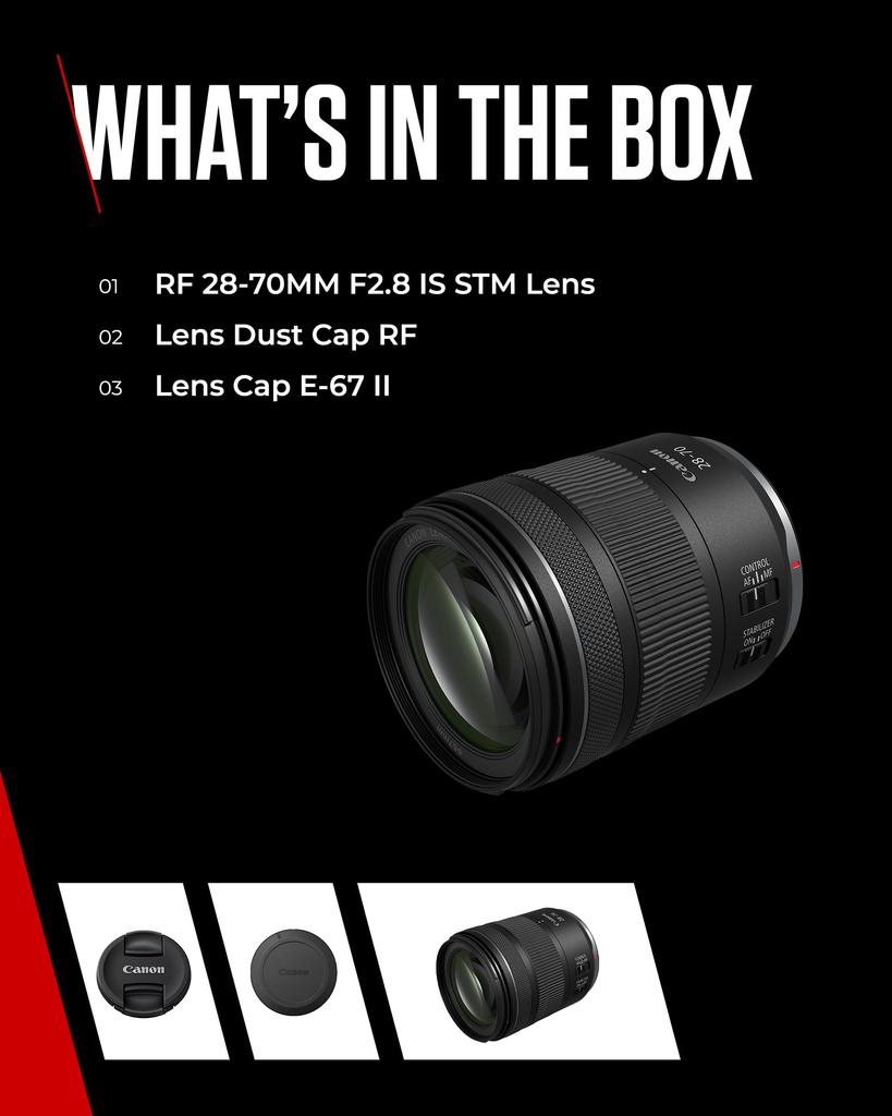 Canon STM Macro Camera Lens Black RF28-70mm F2.8