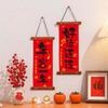 New Red 2026 Spring Festival Couplets Mini Flannel Chinese Calligraphy Pendants Home Ornaments