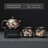 Ceramic Purple Clay Teapot Color-changing Hand-made Teapot Tea Cup Set Dragon and Phoenix Design Infuser Teapot Tea Maker
