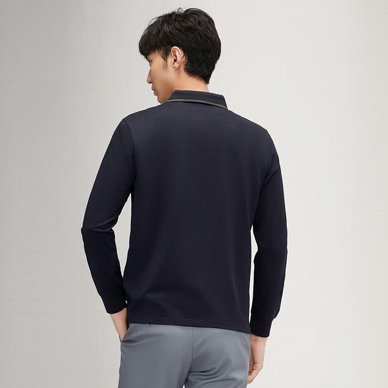 Septwolves Men s Wool-Blend Jacquard Long-Sleeve Polo S