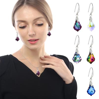 Fashion Imitation Kristall Schmuck Barock Maple Leaf Ohrringe Ohrringe Ohrringe Schmuck