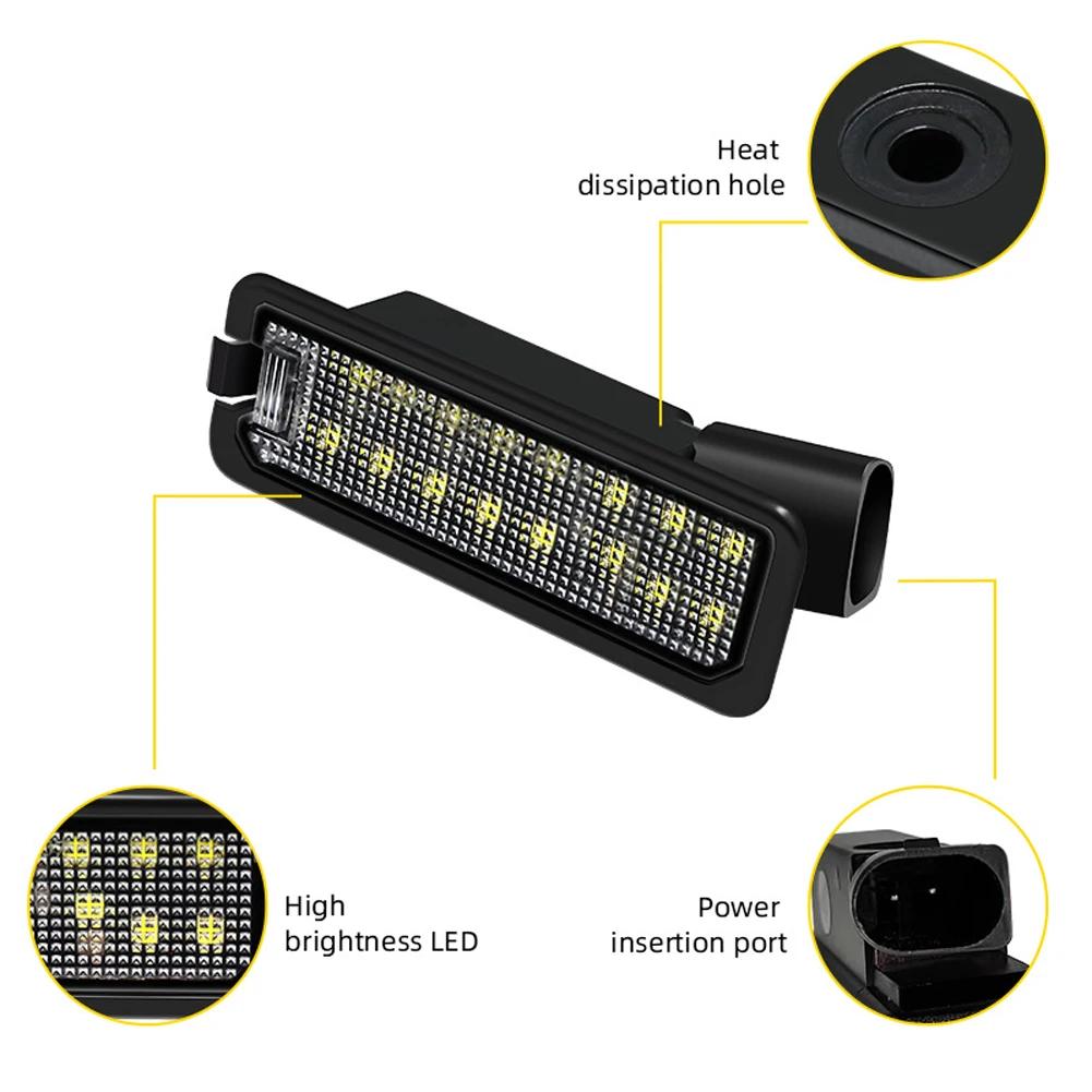 1/2pcs Car LED Rear License Number Plate Light Lamp CANBus Error Free Accessories For Volkswagen Polo 6N2 9N 6R 6C Passat B6 B7