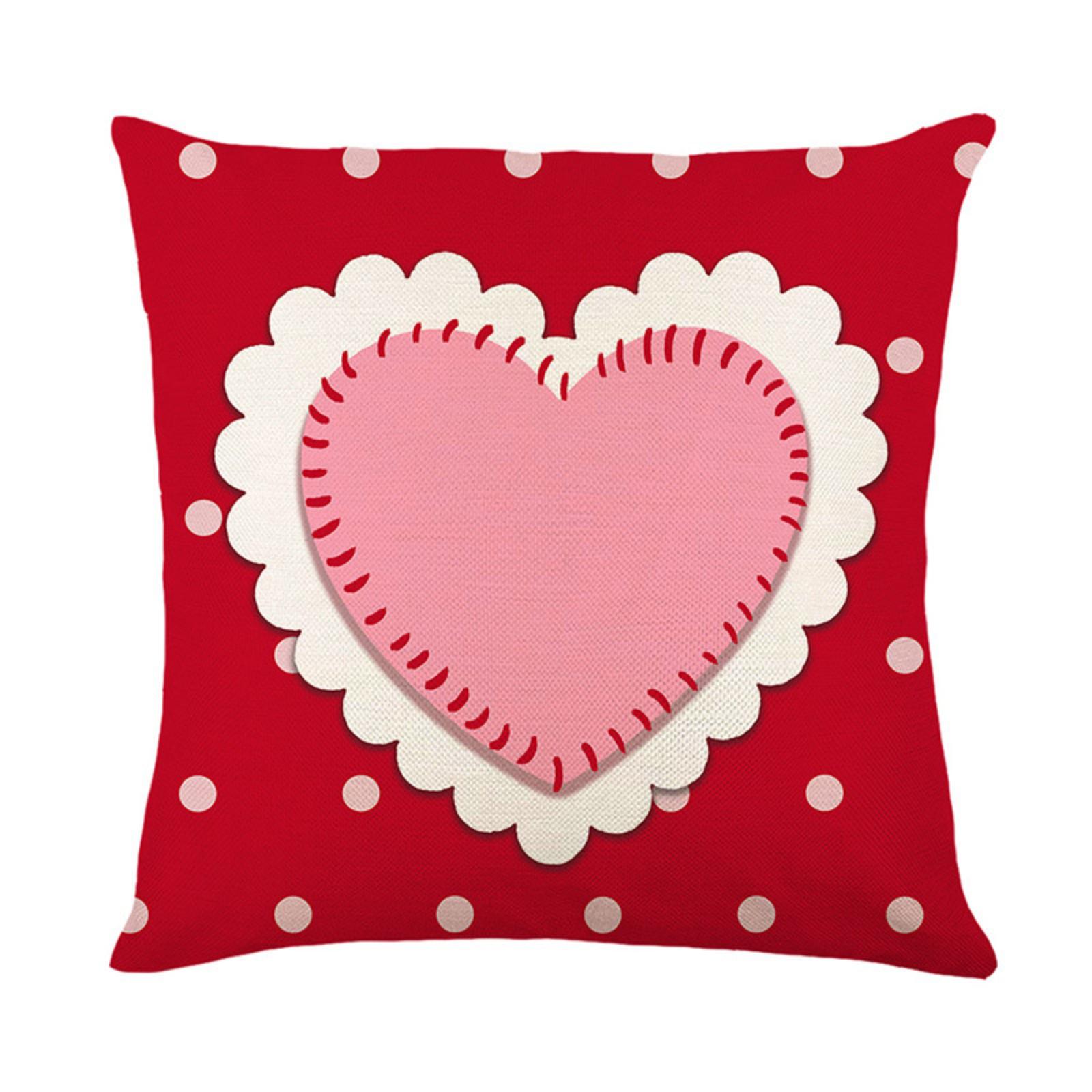 

Valentine S Day Red Festive Printing Pillowcase, Living Room Sofa Decoration, Cushion, New Year S Holiday Bedroom Pillow. One Size