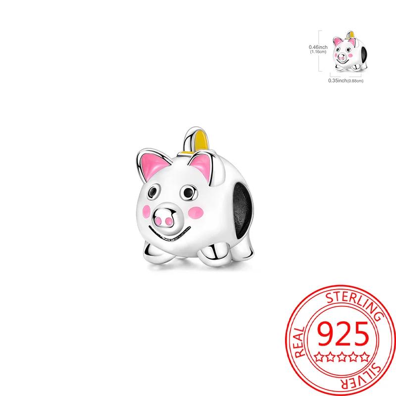 Brand New Copper Metal Cute Animals Charm Bead Component Love Pet Cat Claw Bead Components Heart Pink Zircon Hollow-carved Do It Yourself Authentic