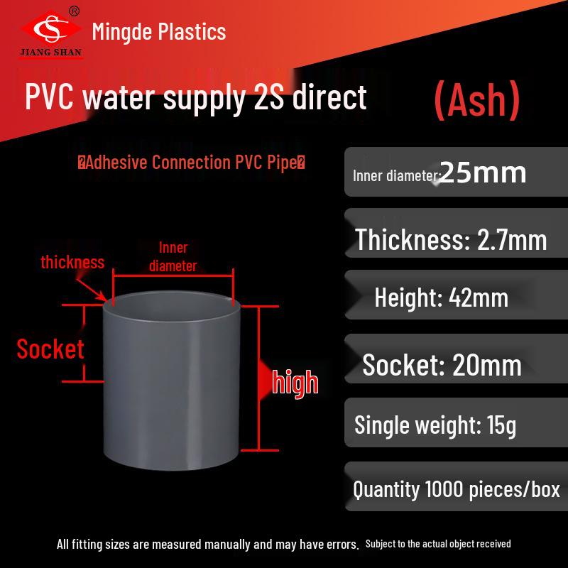 PVC Two-Way Straight Pipe Clamp for Water Supply Fittings