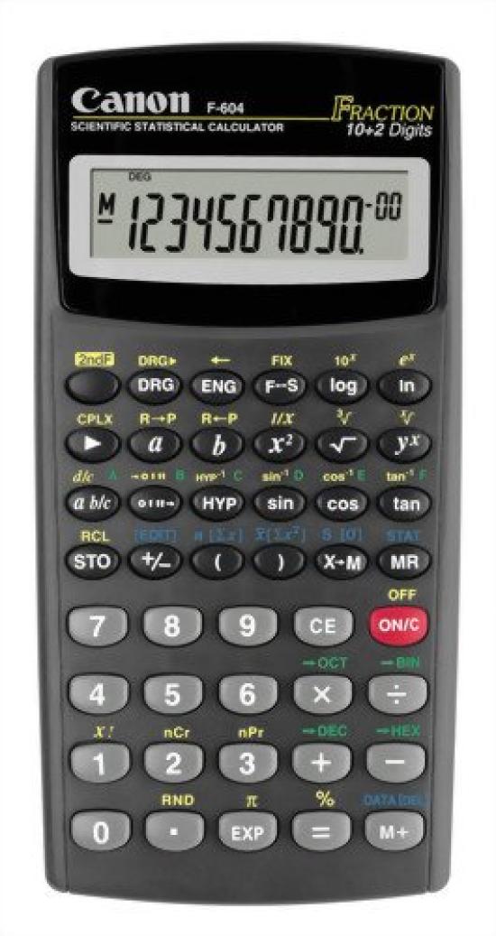 

CANON scientific calculator 10 digits F-604 серый