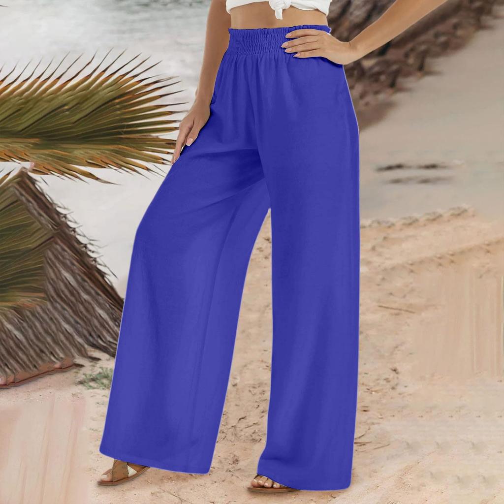 Women's Fashion Plus Size Women's Elastic Waist Casual Pants Sweatpants