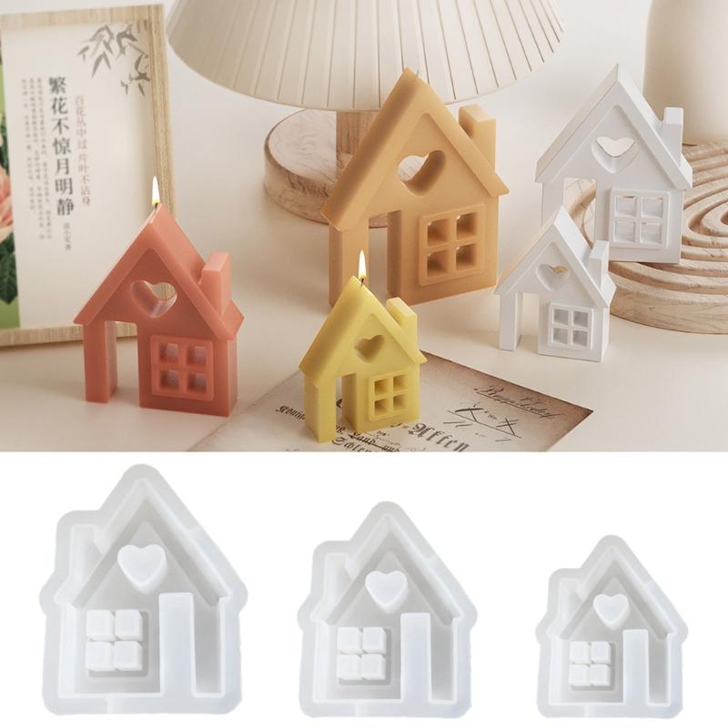 Silicone Soap Molds DIY Candle Mould Chimney House Shaped Silicone Crafts Moulds Perfect for DIY Figurine Ornament