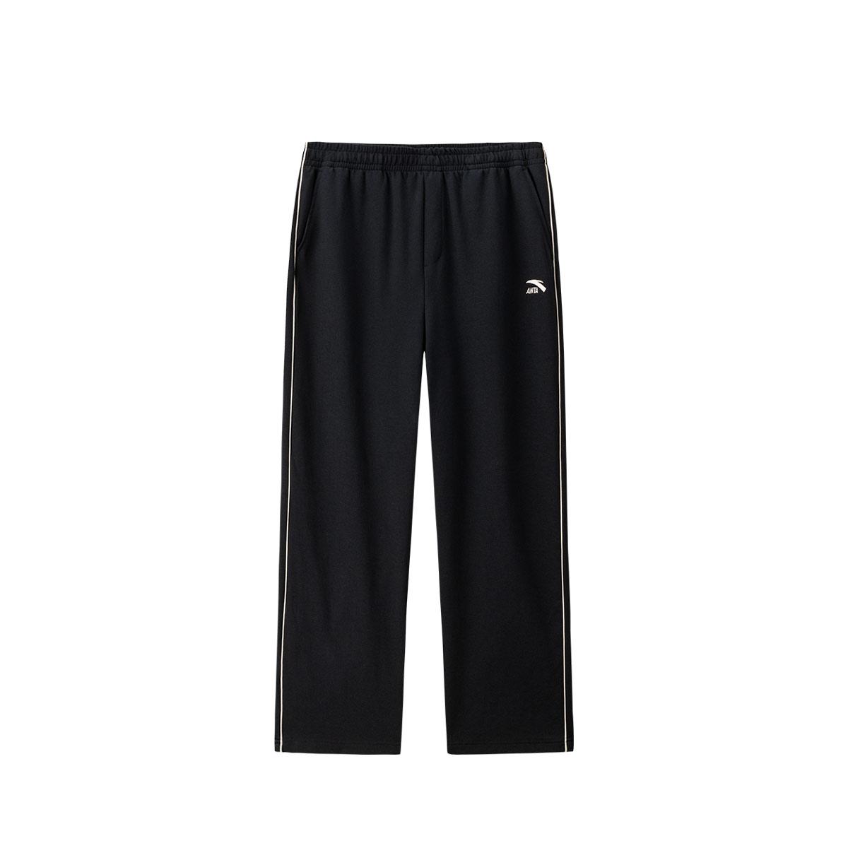 Anta Sports Retro Knitted Long Pants Men bottoms Black 152618307-3 S