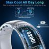 Neck Fan, Hands Free Bladeless Neck Fans Portable Rechargeable, 360° Cooling Neck Fan, for Travel, Outdoor White