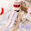 Stripe Pattern Satin Ribbons Solid Color DIY Ribbons New Fabric Ribbons  Gift Wrapping