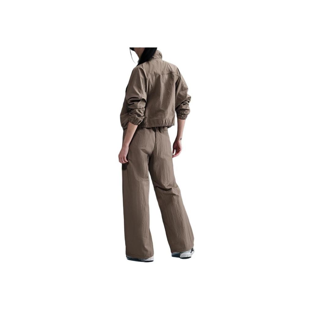 Nike Logo Elastic Waist Straight Leg Casual Pants Women Bottoms Brown FQ3589-233