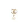 Chanel Doppel-C-Logo Metall Perlenohrringe Damenohrringe Gold A86506