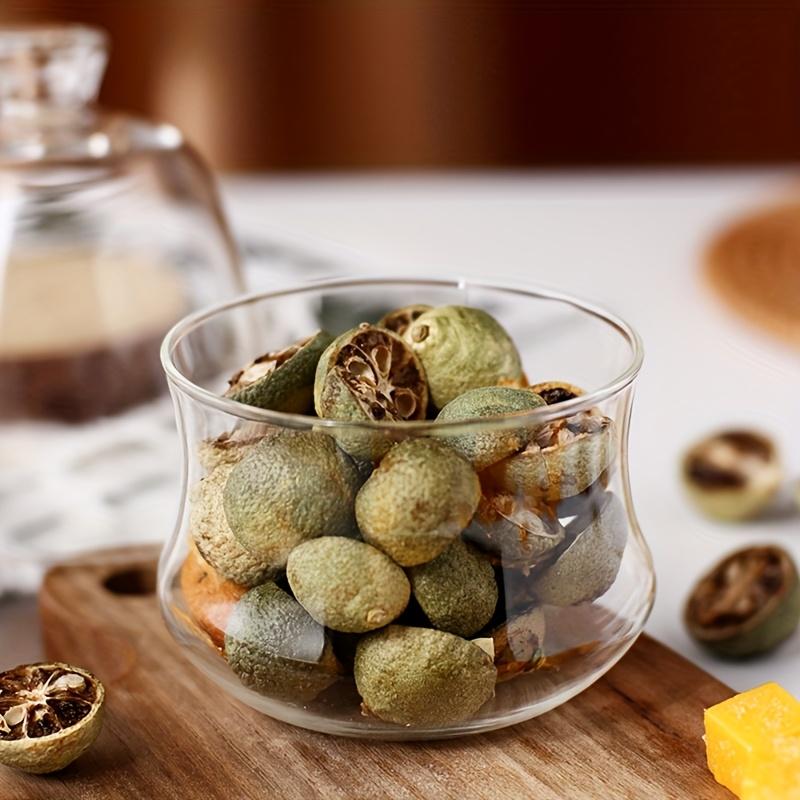 Glass Storage Jar Clear Glass Container with BellShaped Cover for Sugar Tea Coffee Dried Fruits Spices Kitchen Countertop Decor