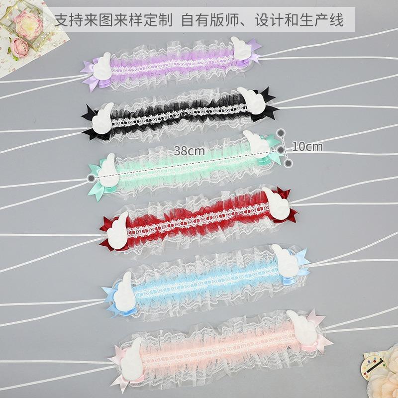 Handmade Bow Lace Headband Japanese Girl Lolita Hairpin Soft Cute Two-dimensional Headgear Cute Sister Hair Accessories