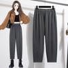 DIMANAF 2026 Sommer Neue Große Größen Damen Lange Hosen Dünn Locker Lässig Elastischer Bund Mode Damen Unterteile Kleidung Einfarbig