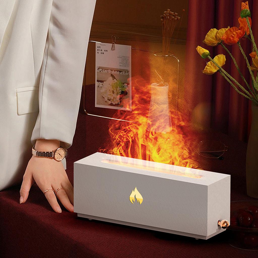 Flame   Diffuser 3D  place Apprance Multi Colored   Automatic Power Off   320ml Silent Flame Mist   Humidifier for Bedroom