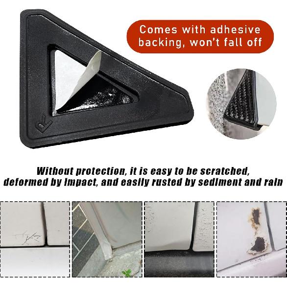 2PCS Car Side Door Edge Guards, Carbon Fiber Anti-Collision Vehicle Door Corner Protector, Self-Adhesive Auto Front Door Corner Scratch Sticker Film,