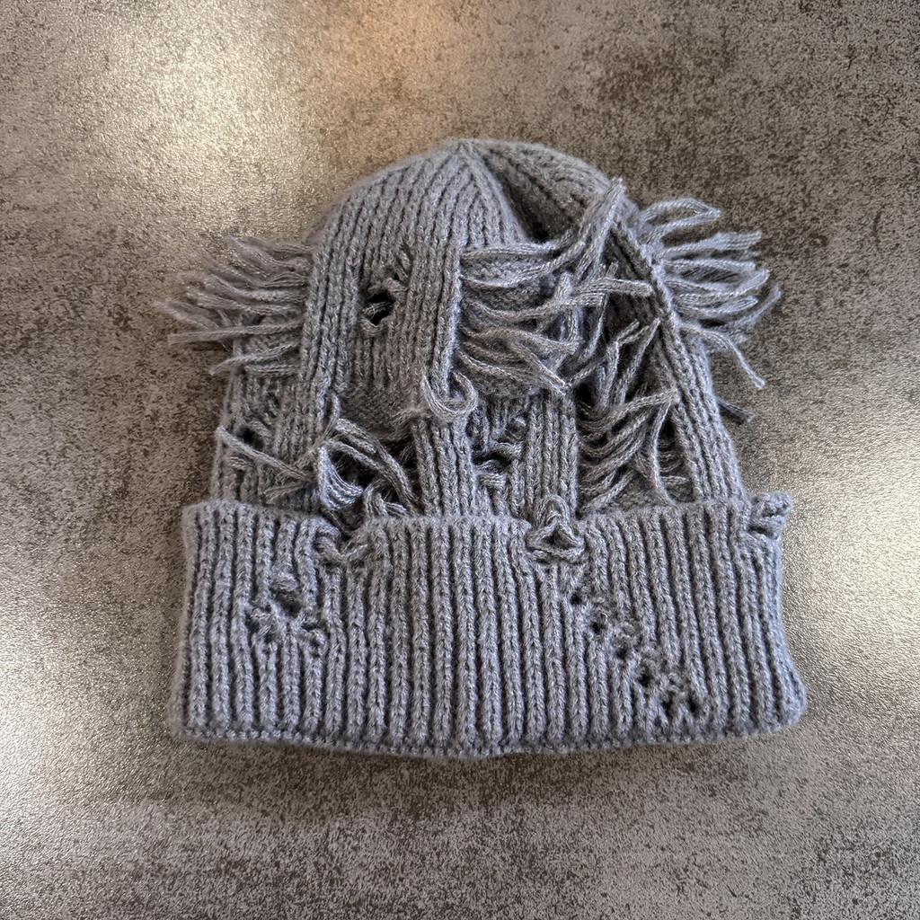 Street Style Knit Hat For Men Women Warm Wool Beanie With High Top For Cold Weather
