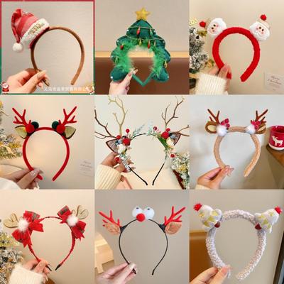 Weihnachtsmütze Kinder Schleife Haarschmuck Stirnband Herbst und Winter Plüsch Haarnadel Entenschnabelclip Haarnadel Mädchen Baby Kopfschmuck