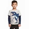 Cartoon Dinosaur Boys Long Sleeve T Shirt Children Kids Boys Spring Autumn Cotton Tops