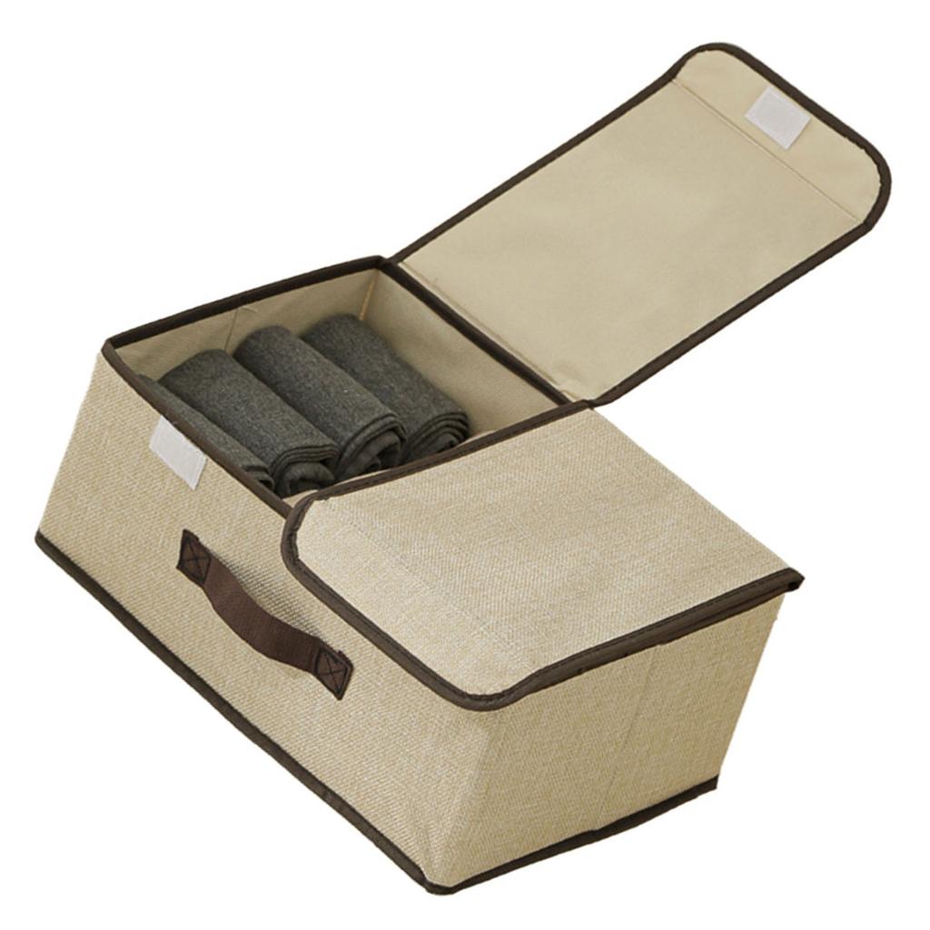 Foldable Fabric Storage Box With Breathable Nonwoven Design Large Capacity Multi Compartment Organizer For Home Clothes Organization