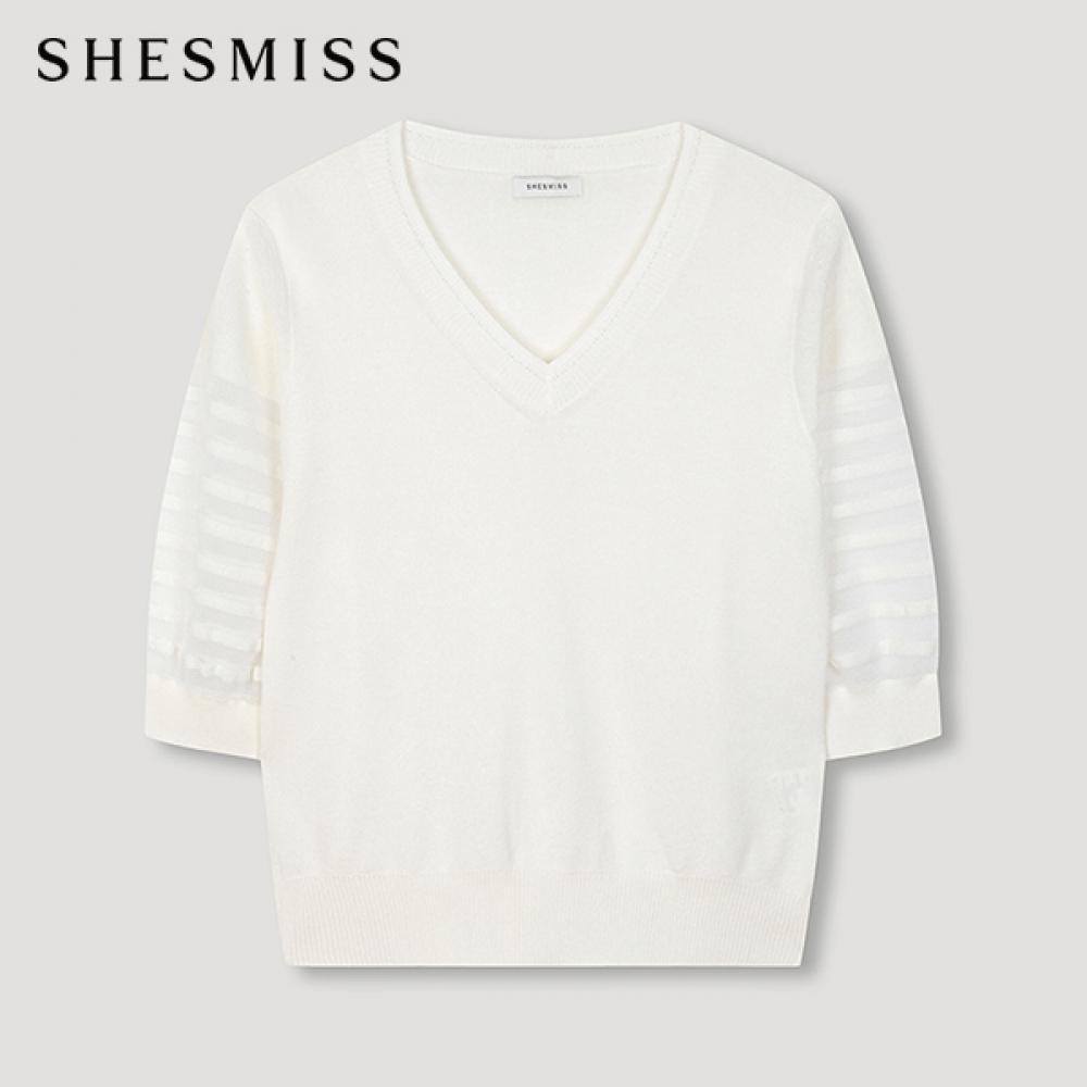 

She S miSS Объемный рукав Прозрачный трикотаж SSkpon21120 Ow off-white/55