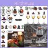 Decor Table Halloween Wine Glass Plugin Set With Ghost And Pumpkin Elements