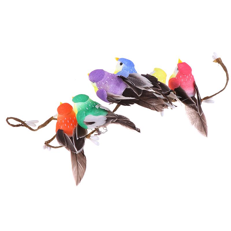 1X falešná simulace ptáků s umělým peřím Dove Feather Decor Decoration Ornament