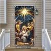 1pc 2D Flat Christmas Jesus Door Banner Suitable for Christmas Parties Wall Decorations Anniversaries and Themed Parties