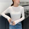 Women's Long-sleeved T-shirt Round Neck Versatile Bottoming Shirt Inside The Slim Large Size Tops